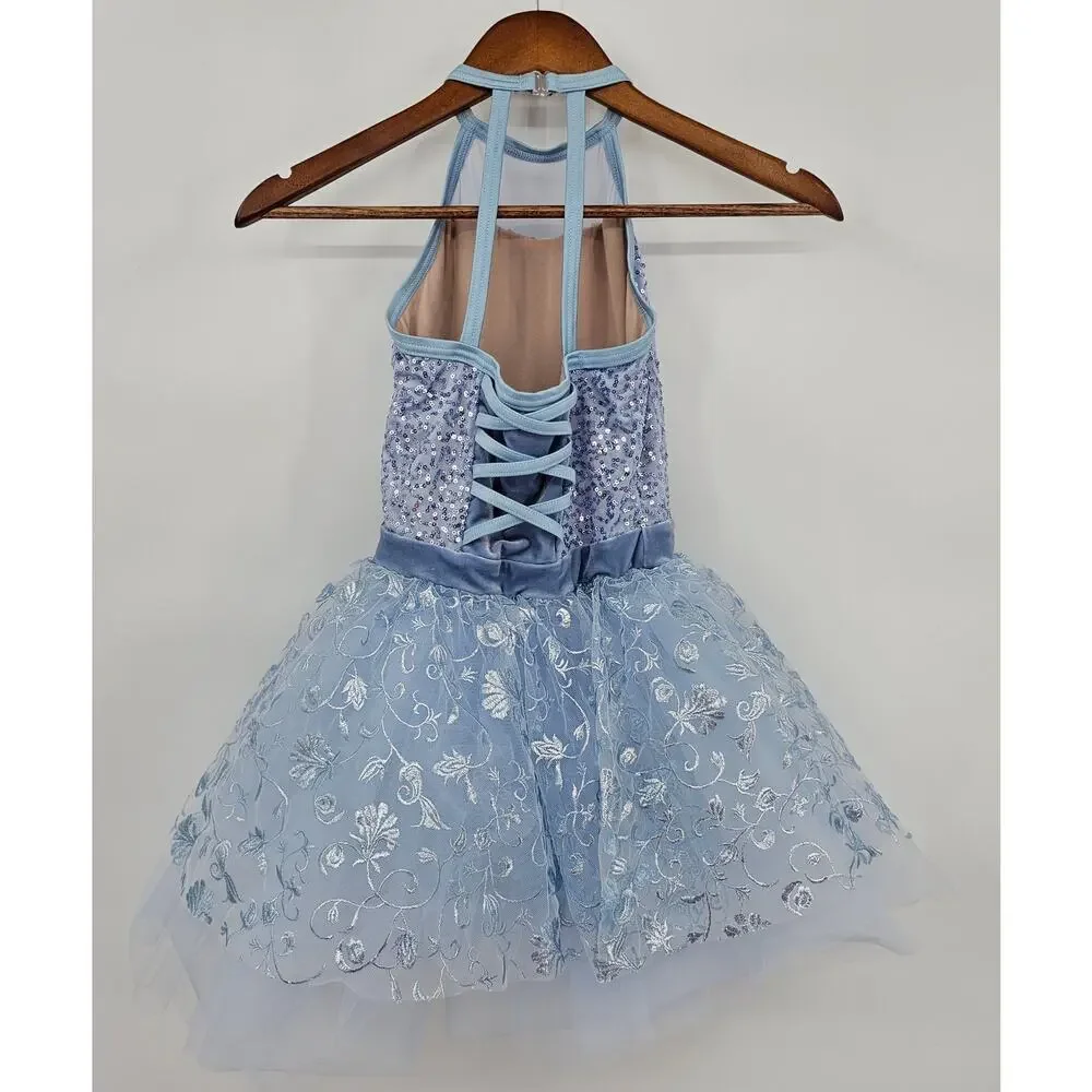 Weissman Dancewear Girls Blue Size MC 10/12 Dance Costume/Fairy Dress Up/Photos